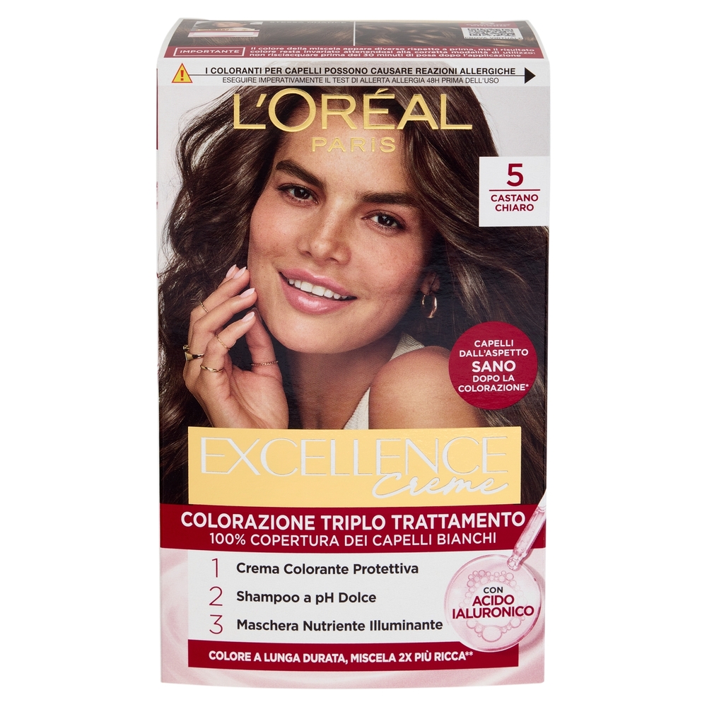 L'Oréal Paris Excellence Creme Colorazione Triplo Trattamento 5 Castano Chiaro